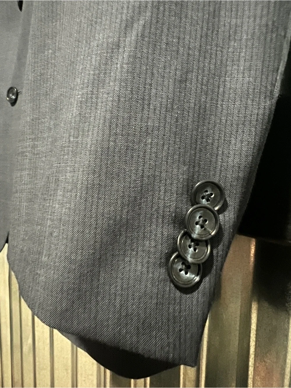 Kenneth Cole New York Men’s 100% Wool Suit Jacket – Charcoal Gray – 43L